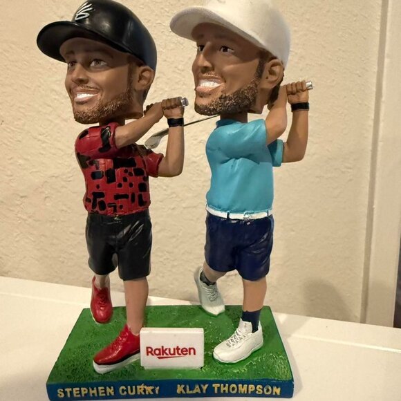Golf Bros Stephen Curry and Klay Thompson GS Warriors 2024 Bobblehead - Picture 1 of 3
